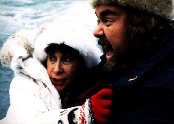 John Candy and Rhea Perlman in Canadian Bacon.