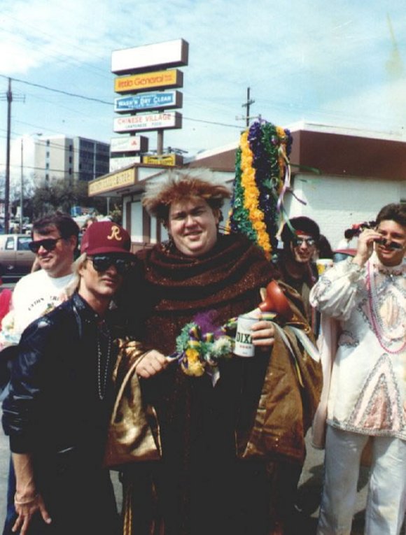 John Candy with some fans at Mardi Gras!
