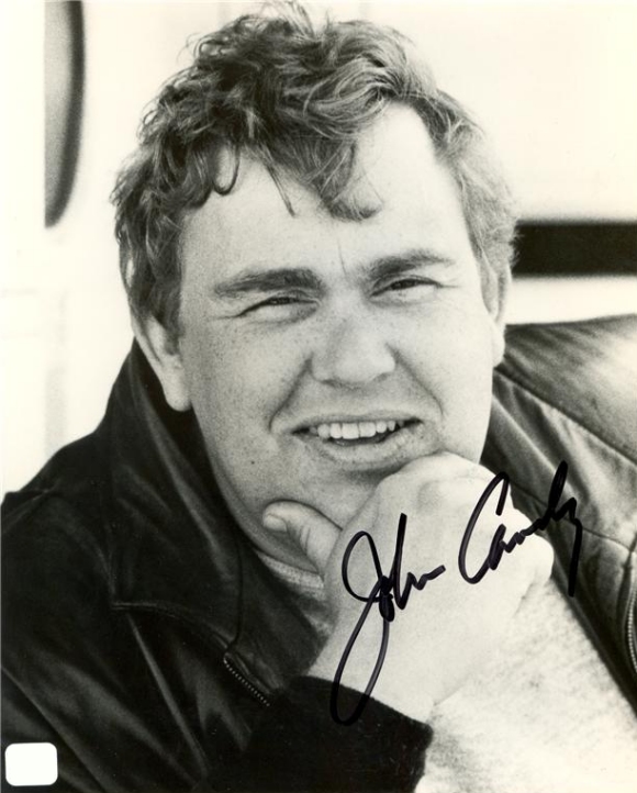 A nice black & white autographed photograph of our favourite man John Candy.
